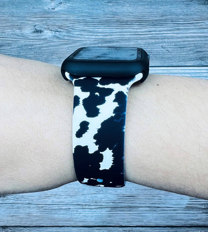 Cow Print 38/40/41mm Silicone Watch Band
