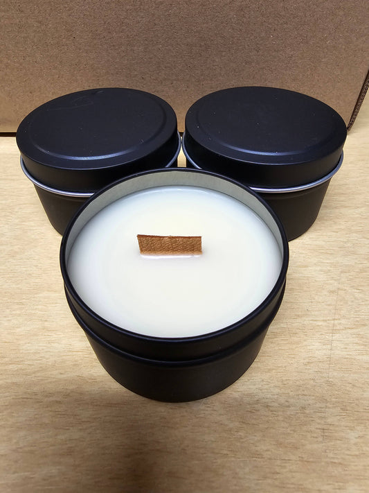 8oz Hand Poured Soy Wax , Wood Wick Candle