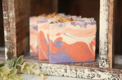 Lavender and Apricot Cold Process Bar Soap, 4 oz.