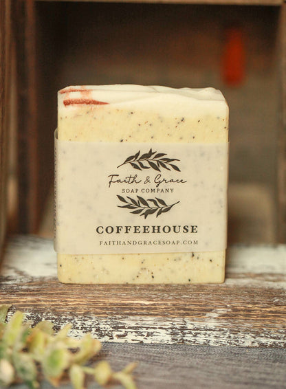 Coffeehouse Cold Process Exfoliating Bar Soap,  4 oz.