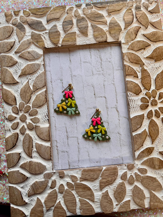 Christmas Tree with Colorful Bows | Polymer Clay