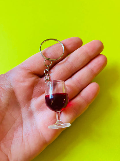 Wine Glass Keychain