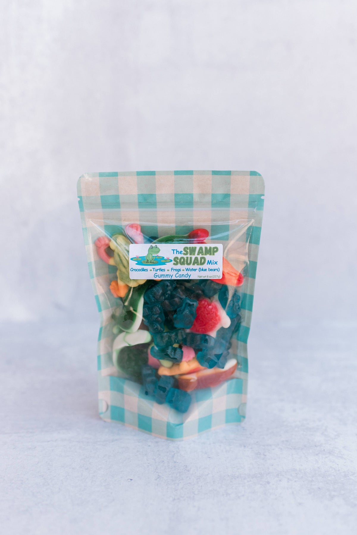The Swamp Mix– Frogs, Gators, Turtles & Blue “Water” gummies
