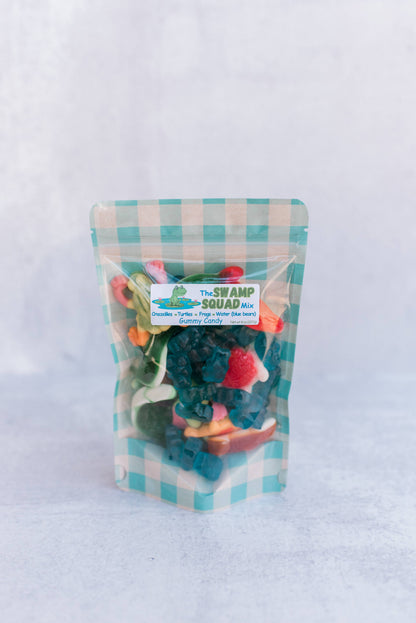 The Swamp Mix– Frogs, Gators, Turtles & Blue “Water” gummies