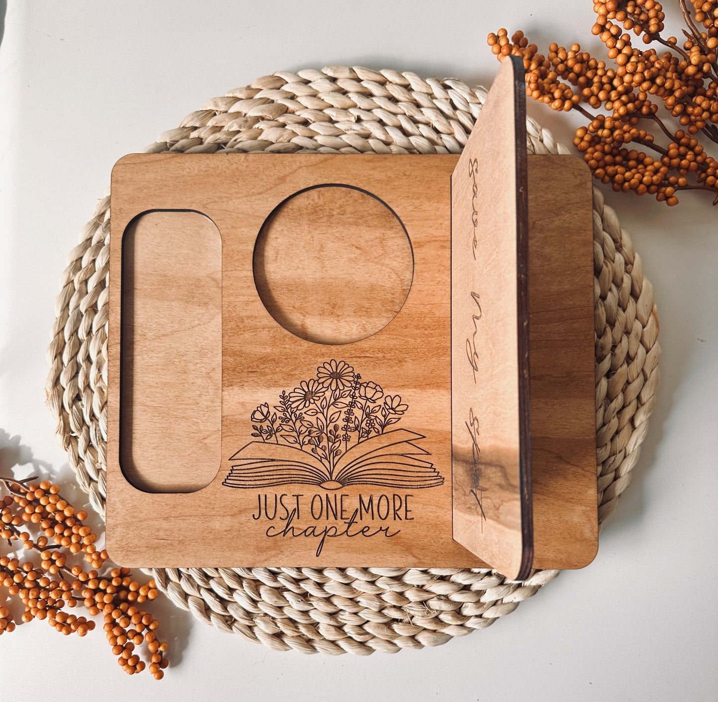 Just One More Chapter Wooden Book Stand